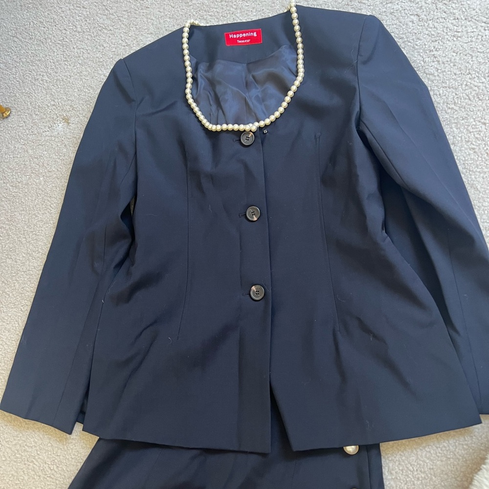 Navy pearl suit